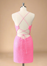 Carmanthia | Find Your Dream Dress! Pink & Black Homecoming Gowns - Light Pink - PromDressClub